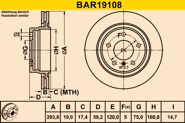 Brake Disc (BAR19108)