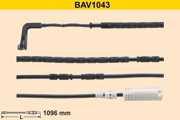 Warning Contact, brake pad wear (BAV1043)