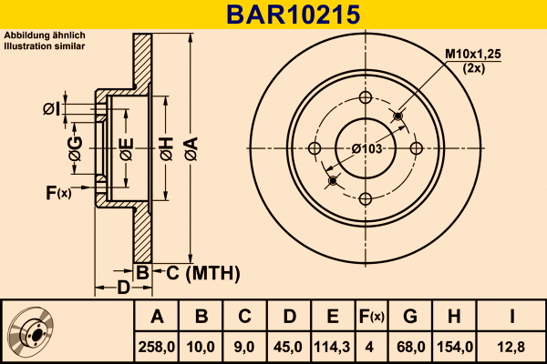 Brake Disc (BAR10215)