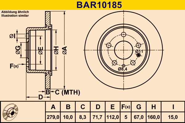 Brake Disc (BAR10185)