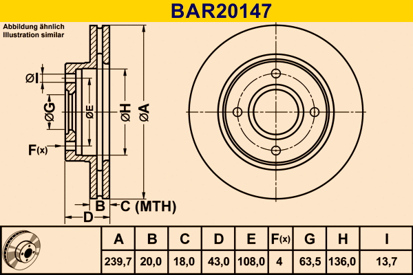 Brake Disc (BAR20147)
