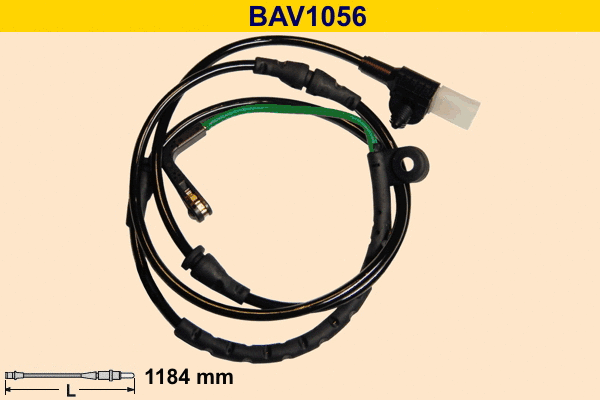 Warning Contact, brake pad wear (BAV1056)