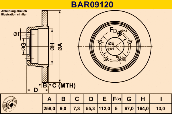 Brake Disc (BAR09120)