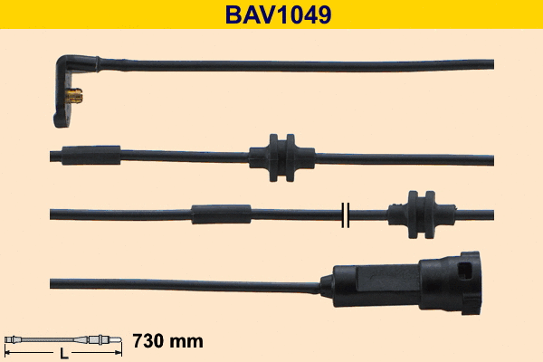 Warning Contact, brake pad wear (BAV1049)