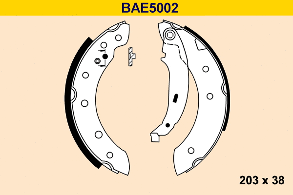 Brake Shoe Set (BAE5002)