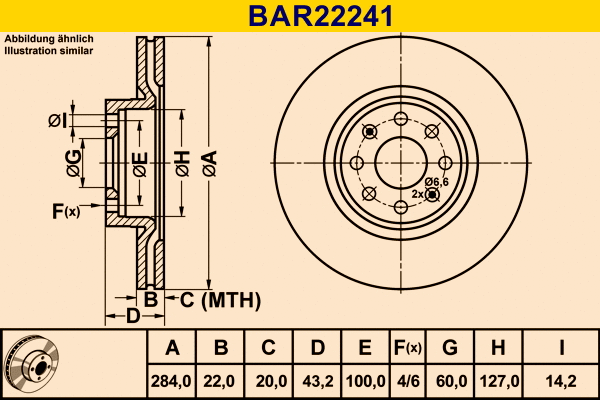 Brake Disc (BAR22241)