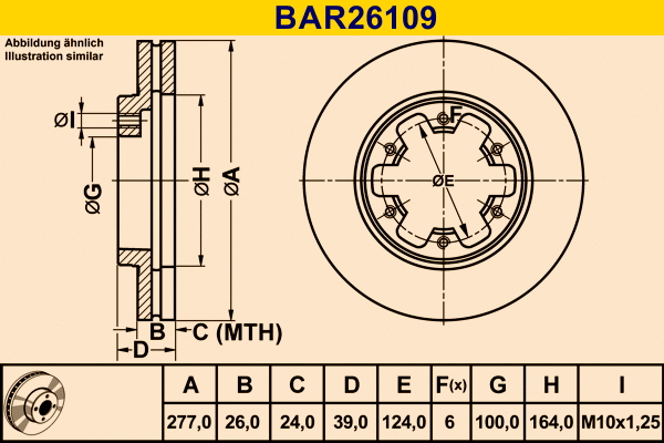 Brake Disc (BAR26109)