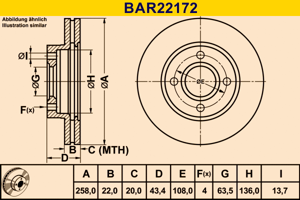 Brake Disc (BAR22172)