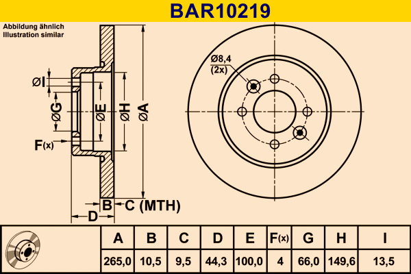 Brake Disc (BAR10219)