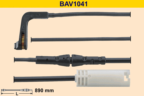 Warning Contact, brake pad wear (BAV1041)