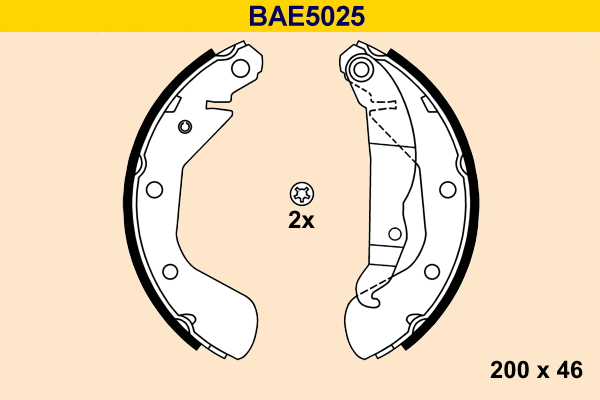 Brake Shoe Set (BAE5025)