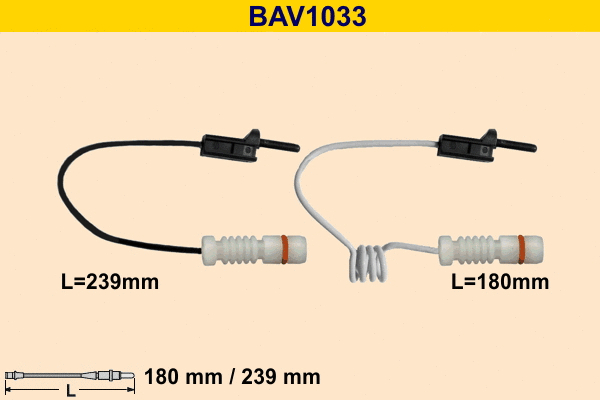 Warning Contact, brake pad wear (BAV1033)