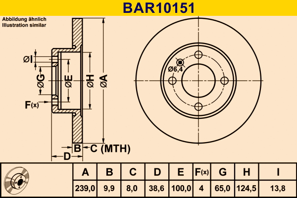 Brake Disc (BAR10151)