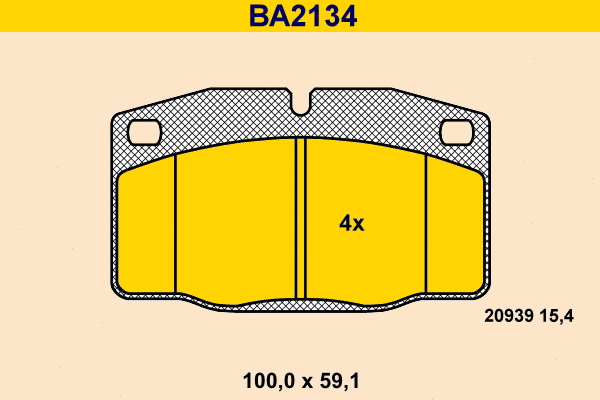 Brake Pad Set, disc brake (BA2134)
