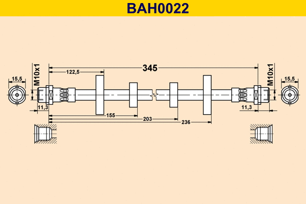 Brake Hose (BAH0022)