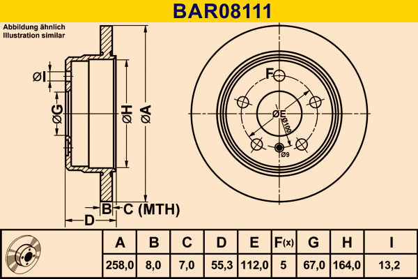 Brake Disc (BAR08111)
