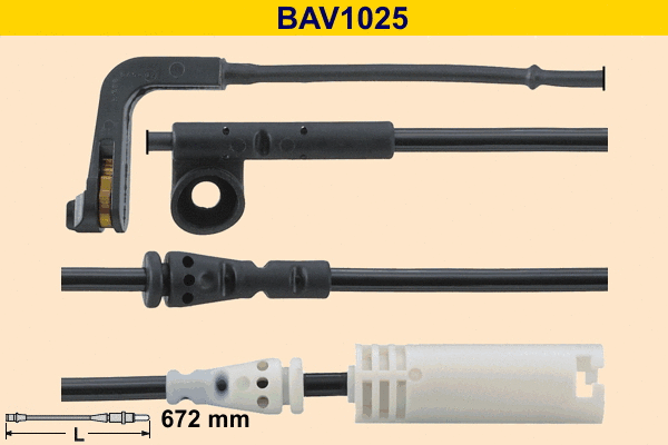 Warning Contact, brake pad wear (BAV1025)
