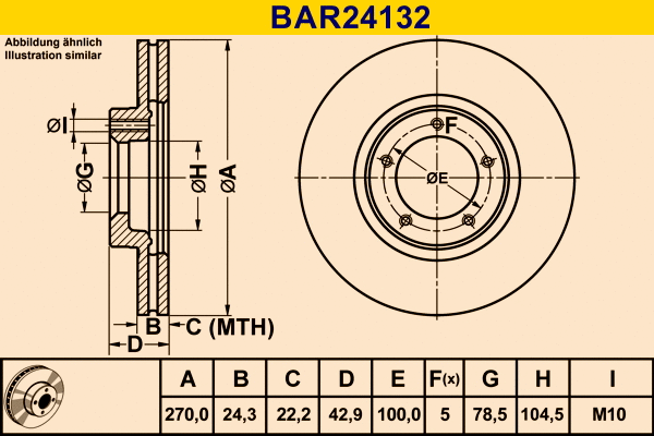 Brake Disc (BAR24132)