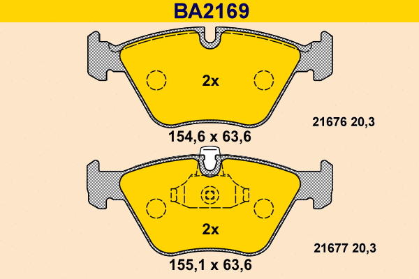 Brake Pad Set, disc brake (BA2169)
