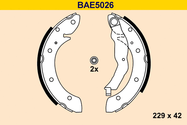 Brake Shoe Set (BAE5026)