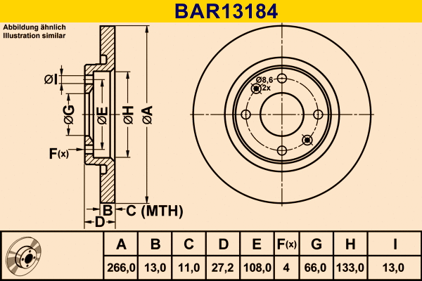 Brake Disc (BAR13184)