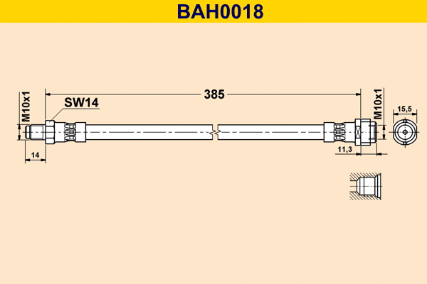 Brake Hose (BAH0018)