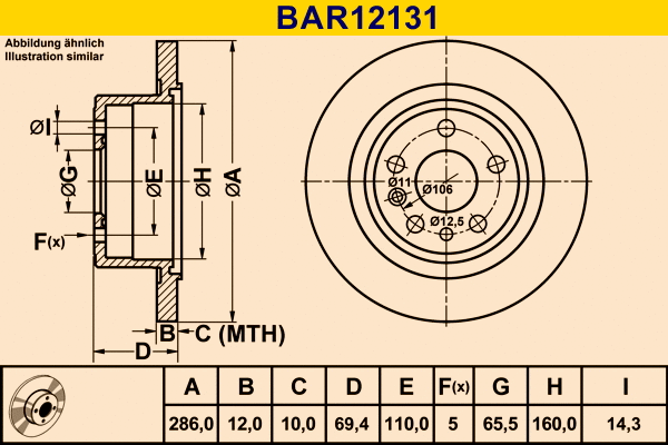 Brake Disc (BAR12131)