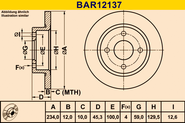 Brake Disc (BAR12137)