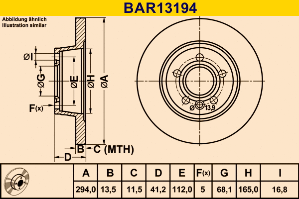 Brake Disc (BAR13194)