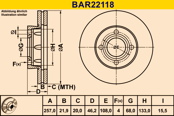 Brake Disc (BAR22118)