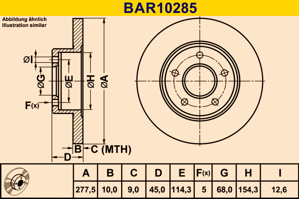 Brake Disc (BAR10285)