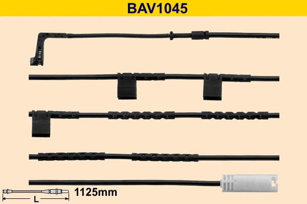 Warning Contact, brake pad wear (BAV1045)