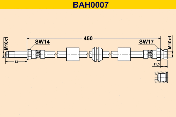 Brake Hose (BAH0007)