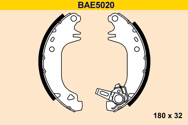 Brake Shoe Set (BAE5020)