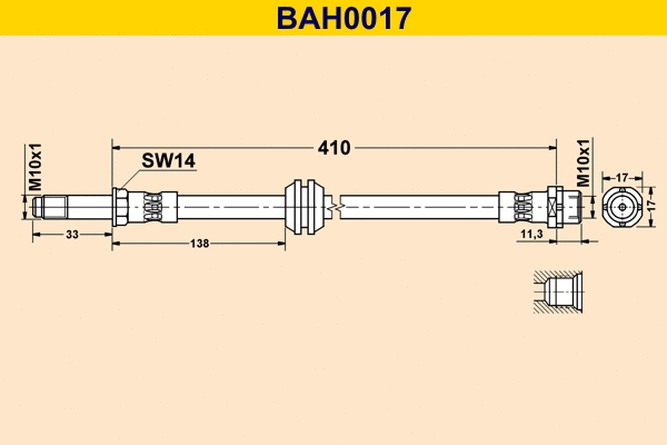 Brake Hose (BAH0017)