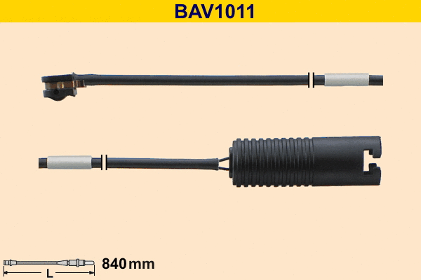 Warning Contact, brake pad wear (BAV1011)