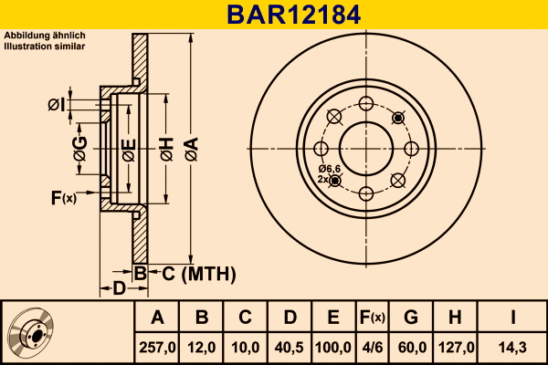 Brake Disc (BAR12184)