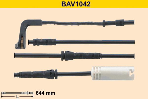 Warning Contact, brake pad wear (BAV1042)
