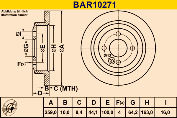 Brake Disc (BAR10271)