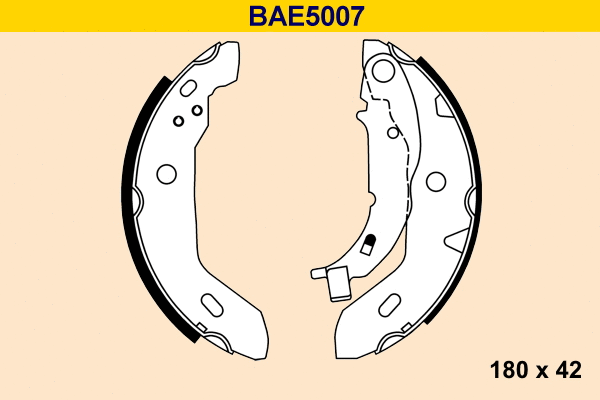 Brake Shoe Set (BAE5007)