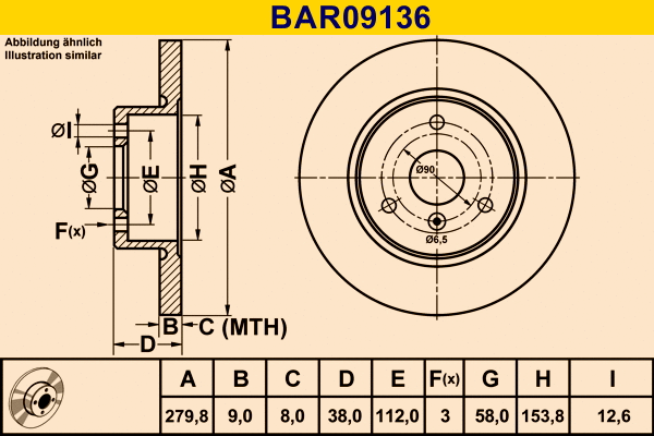 Brake Disc (BAR09136)