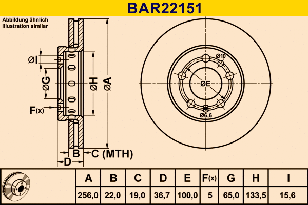 Brake Disc (BAR22151)