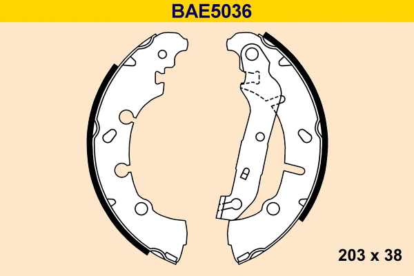 Brake Shoe Set (BAE5036)