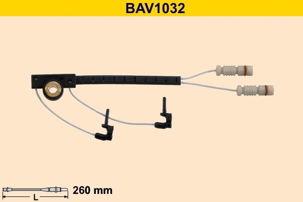 Warning Contact, brake pad wear (BAV1032)