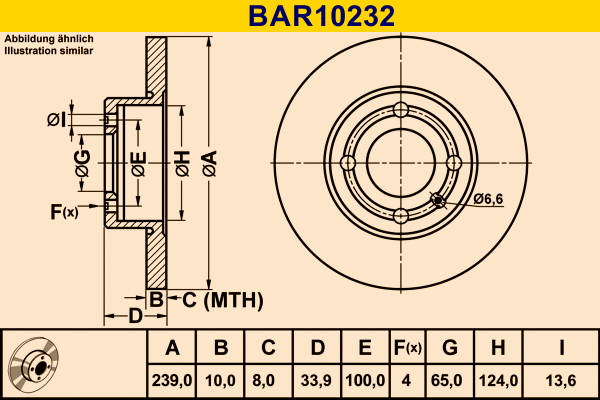 Brake Disc (BAR10232)