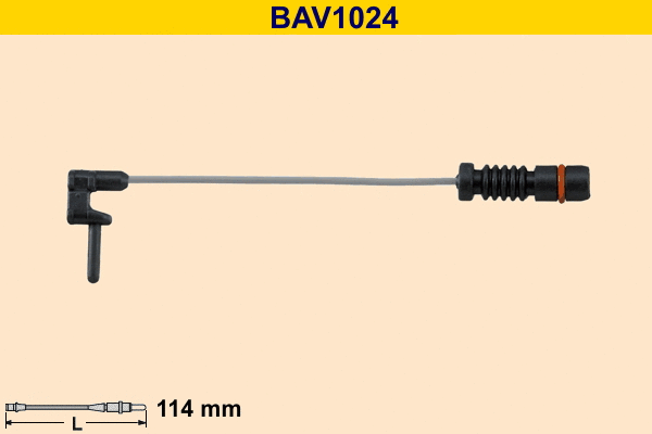 Warning Contact, brake pad wear (BAV1024)