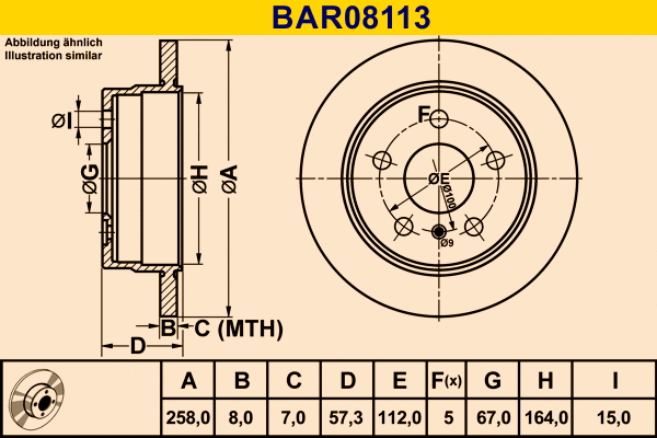 Brake Disc (BAR08113)