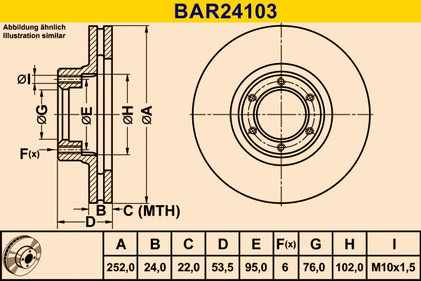 Brake Disc (BAR24103)