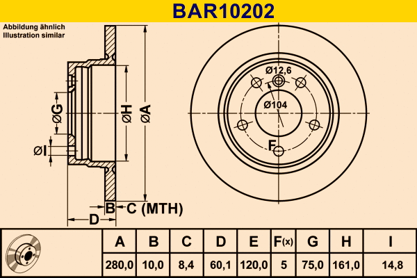 Brake Disc (BAR10202)