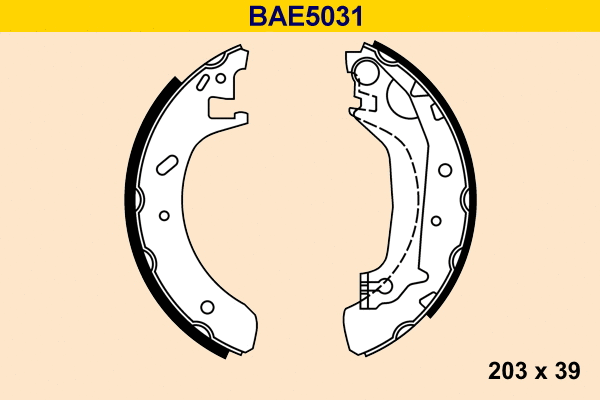 Brake Shoe Set (BAE5031)